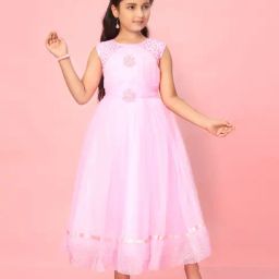Aarika Kids Pink Embroidered Gown-image-30
