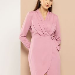 Chemistry Waist Tie-Up Tulip Hem Wrap Dress-picture-25