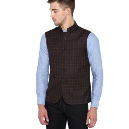 Red Tape Brown Checks Jacket-image-80