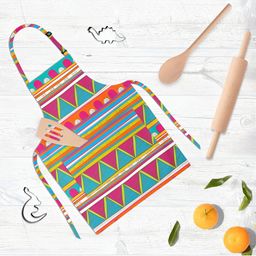 ArtzFolio Blue & Pink Printed Cotton Aprons-20