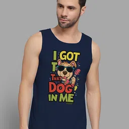 Juxar Men Wear Sando Dog Motivation Outdoor & Indoor For Gym Wear Sando SDO-032-NVY-XS-picture-13