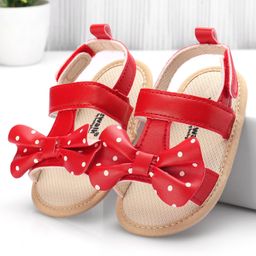 Cute Walk by Babyhug Velcro Closure Booties Bow Applique - Red-image-60