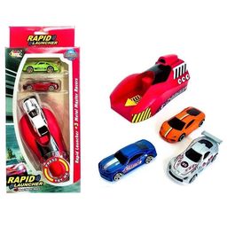 Sanjary Rapid Launcher Cars Play Set Toys with 3 Die Cast Metal Cars for Kids -Color & Design May Vary-6