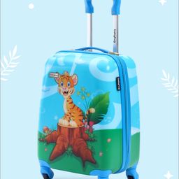 Babyhug Kid's Small 1 Day Trip Trolley Bag Loin Print Blue -18 Inches-image-21