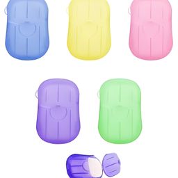 COZY VIBES Soap Sheets With Storage Box, Boxes Portable Paper Soap, Soap Sheets, Portable Soap Sheet Paper, Travel Soap Sheet Paper, Portable Paper Soap, for Travel And Outing - PACK OF 10 - COLOR MAY VARY-image-87