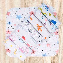 Mittenbooty Hosiery Cotton Premium Baby Washcloth OR Hankies for Newborns,Washable & Reusable, Absorbent, Extra Soft 0 to 24 months, L 26 x B 26 cm, Cotton multi Print Washcloths-22