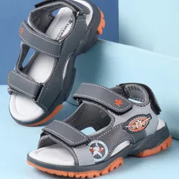 Cute Walk by Babyhug Velcro Closure PU Sandal - Grey-picture-9