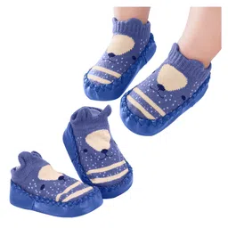 Bembika Seal Face Designed Applique Detailed Socks Shoe - Blue-picture-31