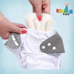 Chinmay Kids Baby Insert Pads Reusable Soft 5 Layers Inserts For Baby Cloth Diaper High Absorbing Washable Liners Set Of 9 - White image 3