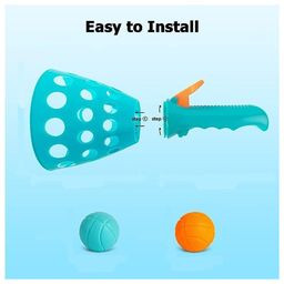 Azhari Pop and Catch Twin Ball Launcher Game Click & Catch Indoor Outdoor Toy Set for KidsColor May Vary image 4