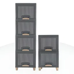 RUBOXA Grey Set of 6 Regular Drawer Organiser Organisers image 3