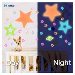 Bunie Glow in The Dark Radium Star Shaped Stickers15 Pcs Multicolor image 5