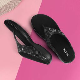Metro Women Textured Mules Flats-18