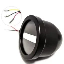 Auto Pearl Motorcycle Indicator Lamp Minus Sign (-) Type Yellow & White Compatible For Revolt Rv 400, METALindicator_Blk_Revolt_RV_400 image 4