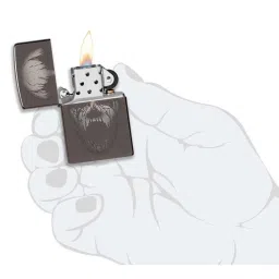 Zippo Black Brass Screaming Monster Design Windproof Pocket Lighter image 5