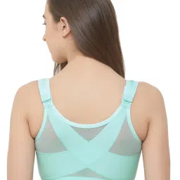 Soie Aqua & Brown Non-Wired Full Coverage Front Open Bra - Pack of 2 image 2