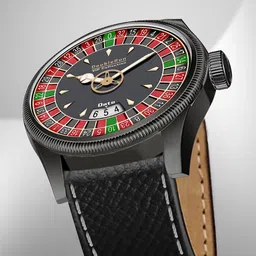 DOUBLERUN Men Dial & Leather Bracelet Style Straps Analogue Multi Function Watch image 5