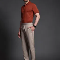 Dida Beige Polyster Regular Fit Solid Trackpant-image-89