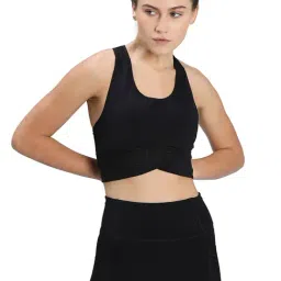 Puma Black Under Wired Non Padded Sports Bra-image-49