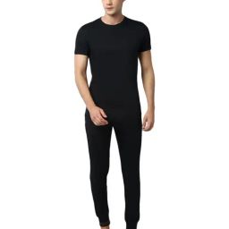 Peter England Black Cotton Regular Fit T-Shirt With Joggers-picture-38