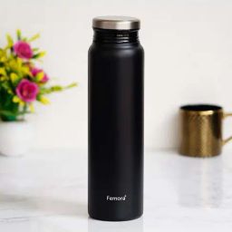 Femora Black Stainless Steel ThermoSteel Vacuum Water Bottle (0.75 L)-image-43