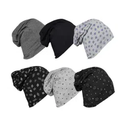 Vimal Jonney Multicolor Printed Beanies Set of 6-picture-1