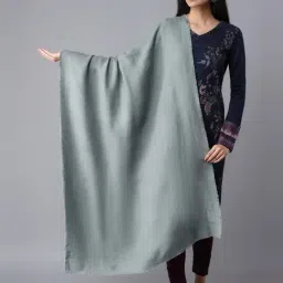 W Green Plain Shawl-picture-31