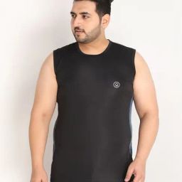 Chkokko Black Blue Regular Fit Striped T-Shirt-image-83