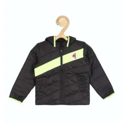 Allen Solly Junior Black & Green Color Block Full Sleeves Jacket-image-56