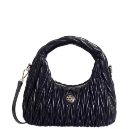 Lino Perros Black Quilted Medium Handbag-image-78