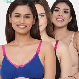 Inner Sense Multicolor Full Coverage Maternity Bra - Pack of 3-picture-23