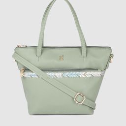 Baggit Green Solid Handheld Bag-46
