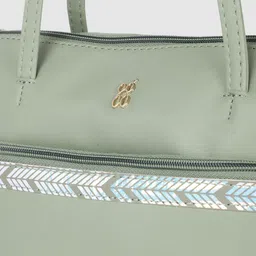 Baggit Green Solid Handheld Bag image 2