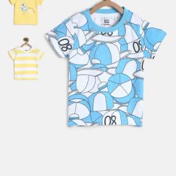 MINIKLUB Kids Multicolor Printed T-Shirt (Pack Of 3)-picture-48