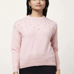 Honey by Pantaloons Pink Embellished Sweater-image-33