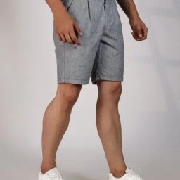 Thomas Scott Grey Regular Fit Texture Shorts image 4