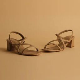 Eridani Women's Seren Tan Cross Strap Sandals-picture-42
