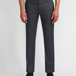 Arrow Grey Slim Fit Trousers-image-95