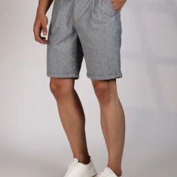 Thomas Scott Grey Regular Fit Texture Shorts image 3