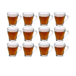 Somil Clear Glass Coffee & Tea Cup / Mug (240 Ml), Enjoy Your Drink in Style8.3 X 10.3 X 9.5 Cm, Pack of 12-image-63
