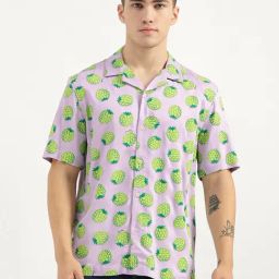 United Colors of Benetton Purple Regular Fit Printed Shirt-picture-1