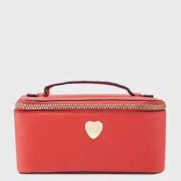 Caprese Red Solid Extra Large Vanity Case-10