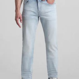 Jack & Jones Light Blue Denim Cotton Regular Fit Jeans-picture-49