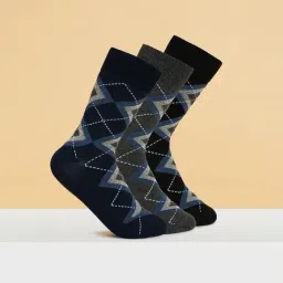 Byford by Pantaloons Multicolor Cotton Printed Socks Pack of 3-image-96