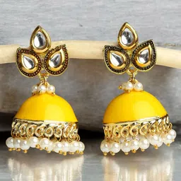 OOMPH Dome Shaped Jhumkas Earrings image 1