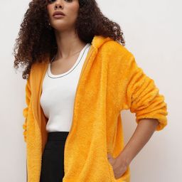 The Roadster Life Co. Hooded Faux Fur Trim Woollen Longline Tailored Jacket-picture-25