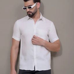 Crimsoune Club Off White Blended Slim Fit Self Shirt-image-38