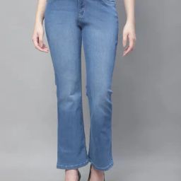 Cantabil Blue Cotton Regular Fit Mid Rise Jeans-image-44