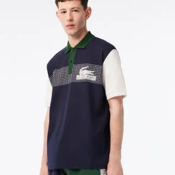 Lacoste Navy Cotton Loose Fit Printed Polo T-Shirt-picture-21