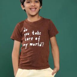Tales & Stories Kids Brown Cotton Printed T-Shirt-picture-8